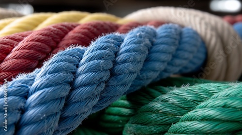 Colorful ropes intertwined