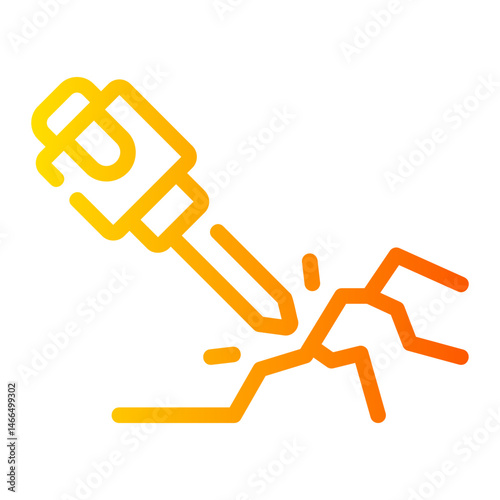 jackhammer Line Gradient Icon
