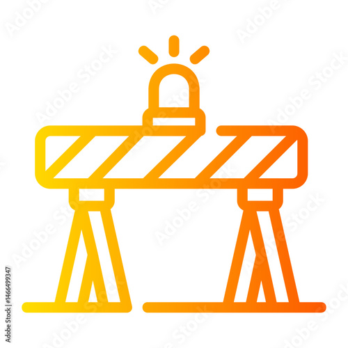 road barrier Line Gradient Icon
