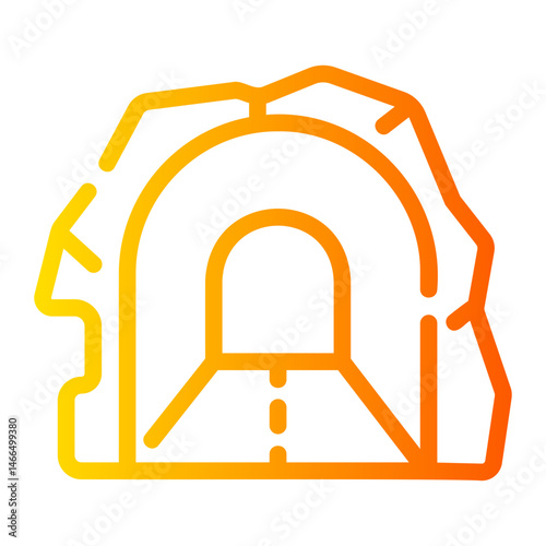 tunnel Line Gradient Icon