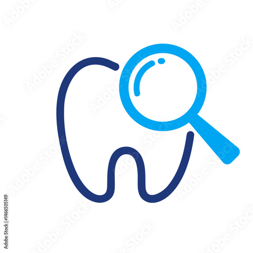 Dental teeth dentist logo clinic - Vector illustration of a tooth in icon and logo format