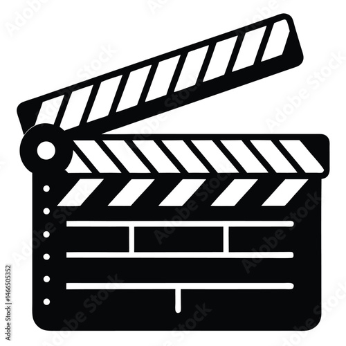 Black and white showing the open movie clapper board for filmmaking