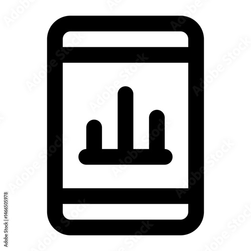 mobile analytic icon for illustration