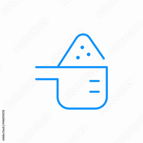 measuring sugar sifting powder detergent icon sign vector