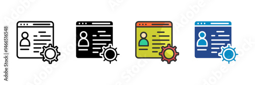 Account Management Icon Set Multiple Style Collection