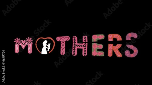 Happy Mothers Day Text Animation – Elegant Holiday Greeting in 4K