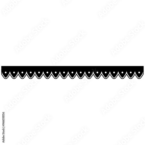 Cuff vector icon. simple lace border line illustration sign. Seamless lace trim symbol or logo.