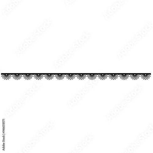 Cuff vector icon. simple lace border line illustration sign. Seamless lace trim symbol or logo.