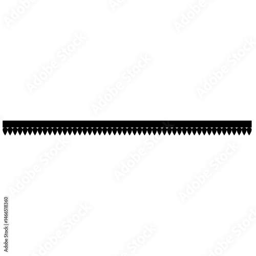 Cuff vector icon. simple lace border line illustration sign. Seamless lace trim symbol or logo.