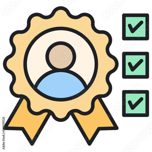 Competence Lineal Color Icon