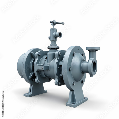 Ndustrial highpressure water pump for cold water supply Isolated on white background