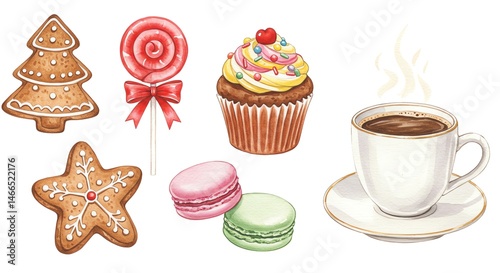 Sweets and coffee still life