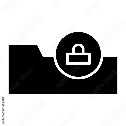 Cybersecurity Glyph Icon