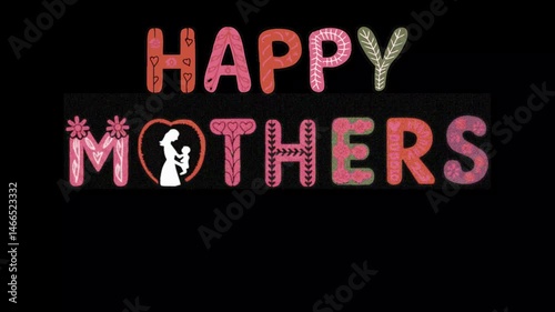Happy Mother’s Day Text Animation – Elegant 4K Festive Greeting