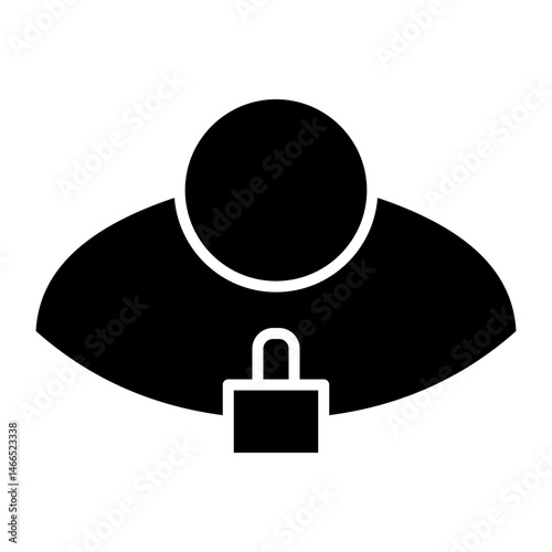Cybersecurity Glyph Icon