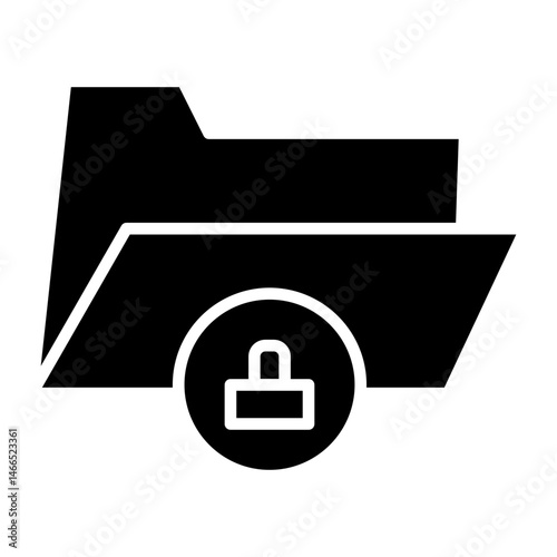 Cybersecurity Glyph Icon