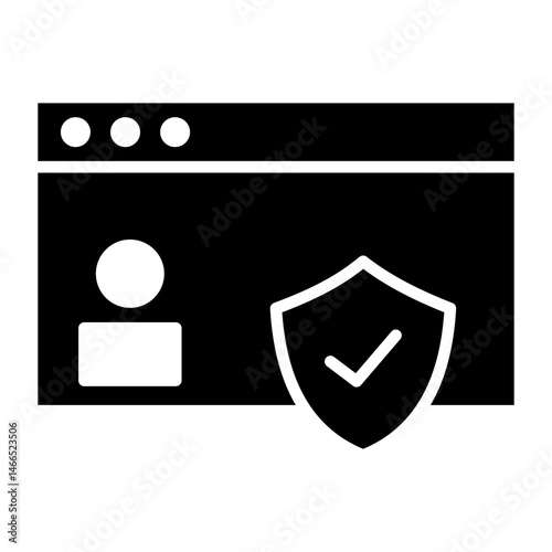 Cybersecurity Glyph Icon