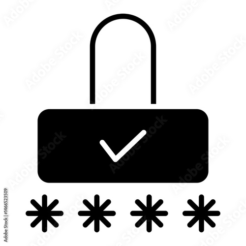 Cybersecurity Glyph Icon