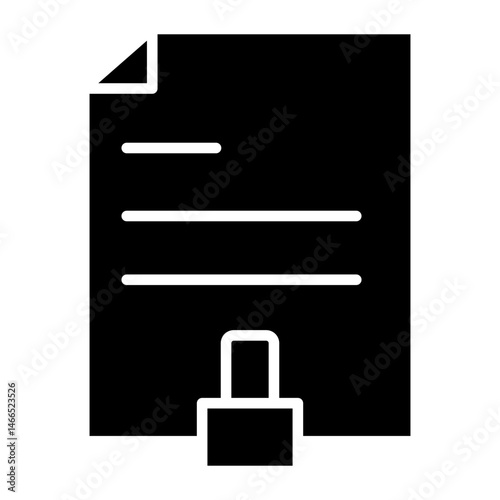Cybersecurity Glyph Icon