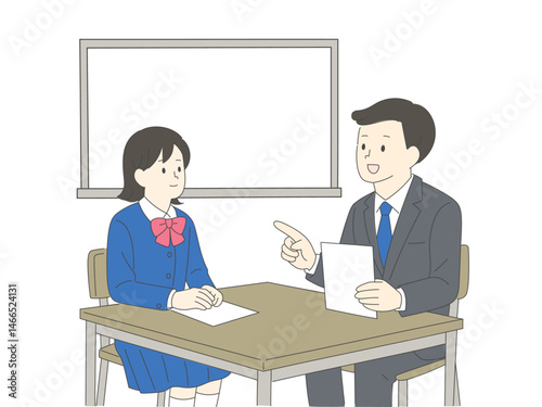 Student counseling session for educational materials