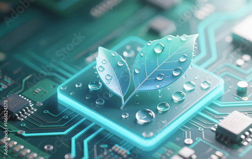 나뭇잎 반도체 친환경 기술 Leaf Semiconductor Eco-friendly Technology