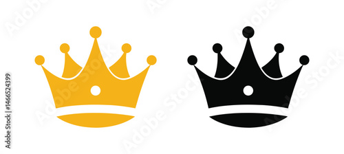 Royal Crowns Gold and Black Icons