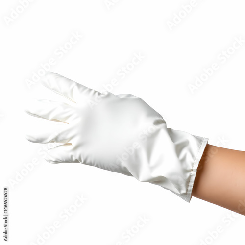 Rubber glove isolated on the white background