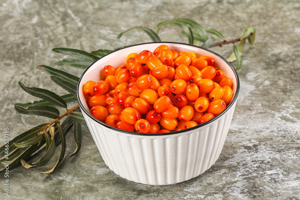Natural organic ripe sweet buckthorn