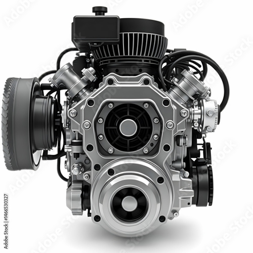 The image of an engine isolated on the white background