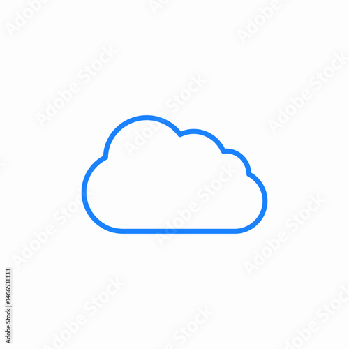 cloud sky weather icon sign vector