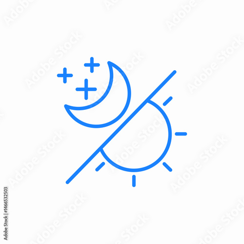 day night sun moon icon sign vector