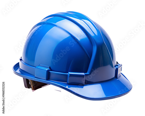 blue hard hat isolated on white background . File type PNG Transparent.