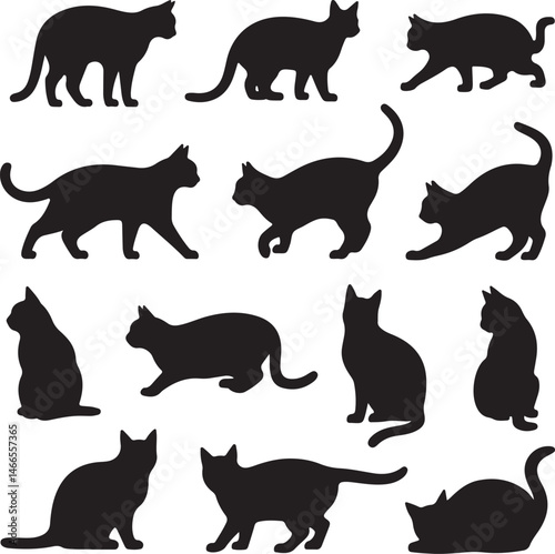 Cute Sitting Cat Silhouette

Black Cat Halloween Vector

Playful Kitten Outline Design

Sleeping Cat Minimalist Vector

Cat & Moon Silhouette Scene