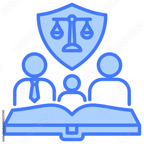 Family Law Blue Icon