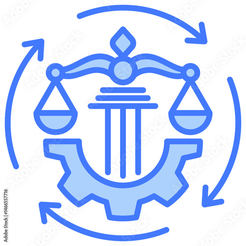 Legal Process Blue Icon