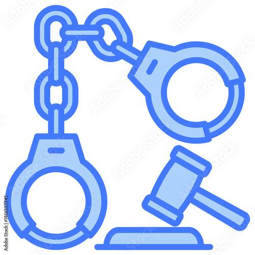 Criminal Law Blue Icon