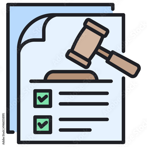 Obligation Lineal Color Icon
