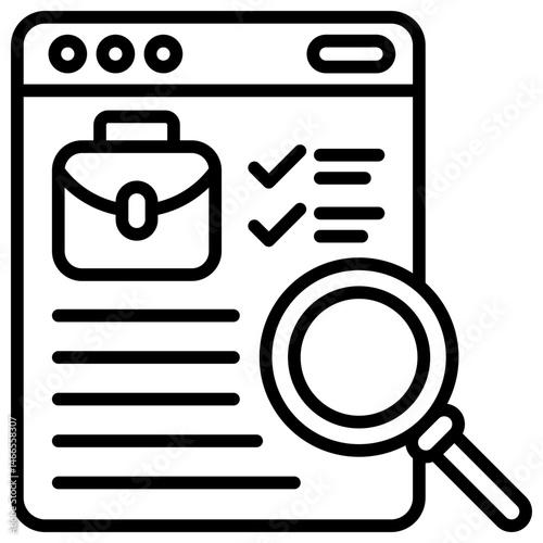 Job Description line icon