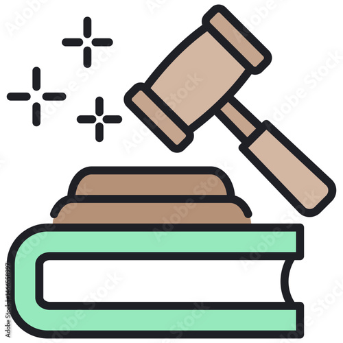 Legal Lineal Color Icon