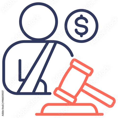 Tort Law Dual Tone Icon