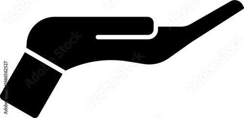 good luck hand sign logo design vector