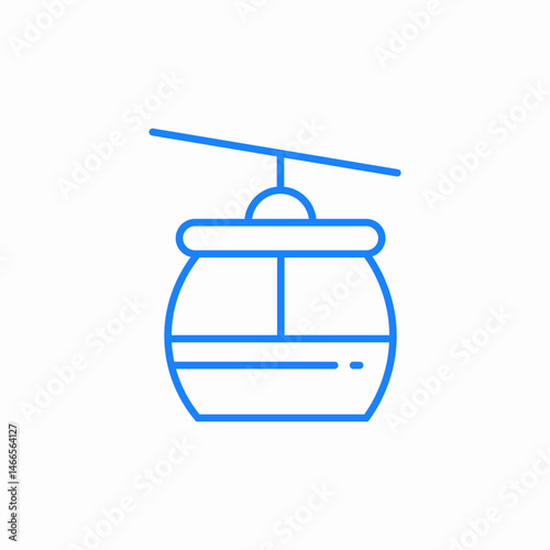 mountain gondola transport icon sign vector