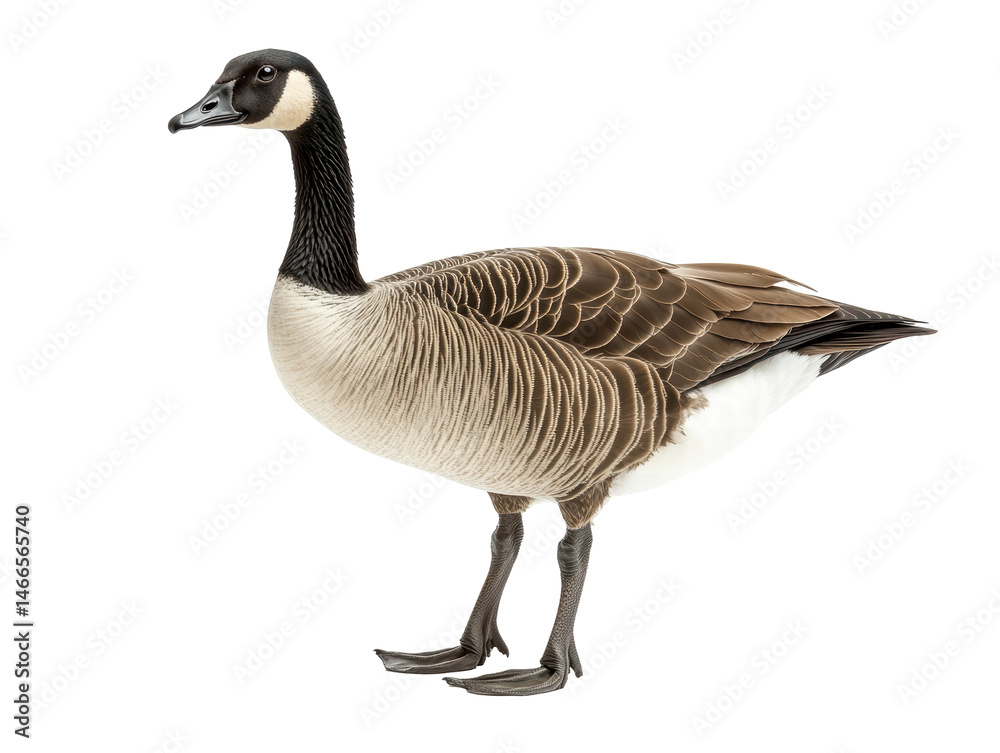 Isolated Canada Goose Standing Side View Isolated Canada Goose Standing Side View