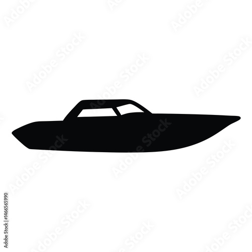 speedboat , black and white illustration of vehicles.