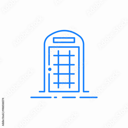 phone booth icon sign vector