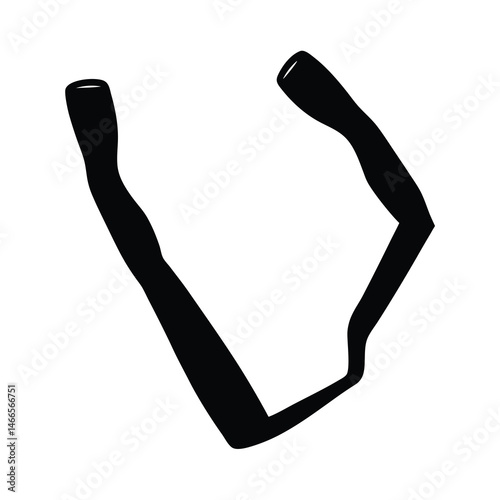 sport armbands vector silhouette icon, black and white illustration of footwear.