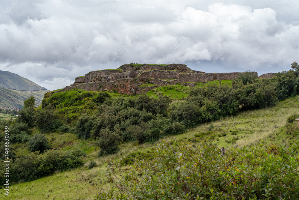 Obraz premium Ancient Inca fortress of Puca Pucara, near Cusco, Peru