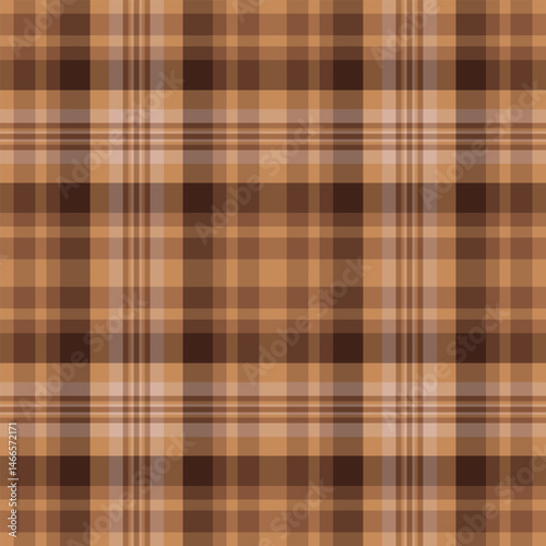 Elegant seamless plaid with rich, deep tones and precise grid alignment, offering sophistication for upholstery, tailored garments, or bespoke packaging.