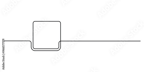 Frame continuous line drawing in form circle, square, triangle, rhombus. Border set freehand single line hand drawn style for quote, opinion, notion. Decoration shape with copy space. Premium vector