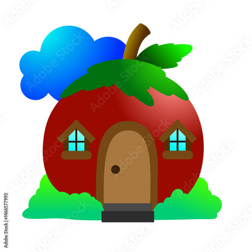 cartoon summer house vector illustration
